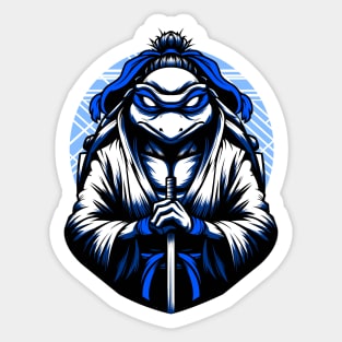 Great Turtle Samurai Blue Sticker